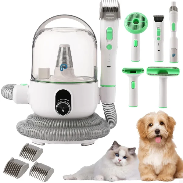 Dog Grooming Vacuum Kit with 5 Grooming Tools